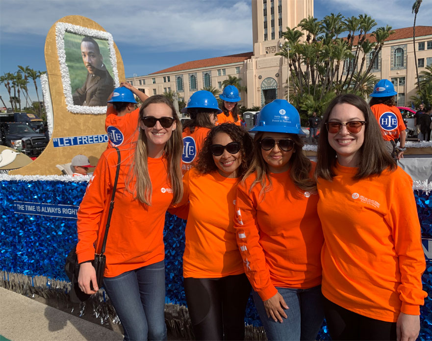 Helix Electric employees participate in a community event